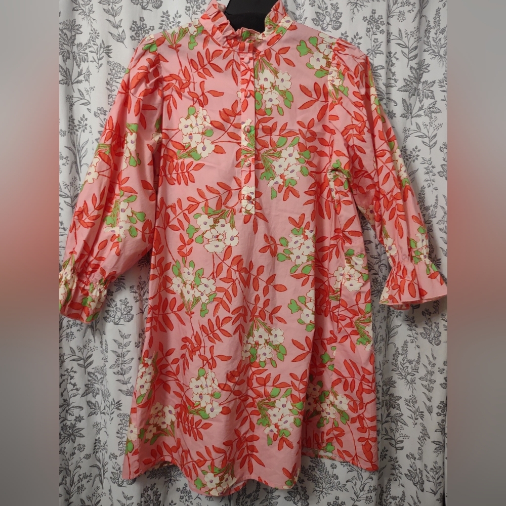 Floral Pink Mini Dress